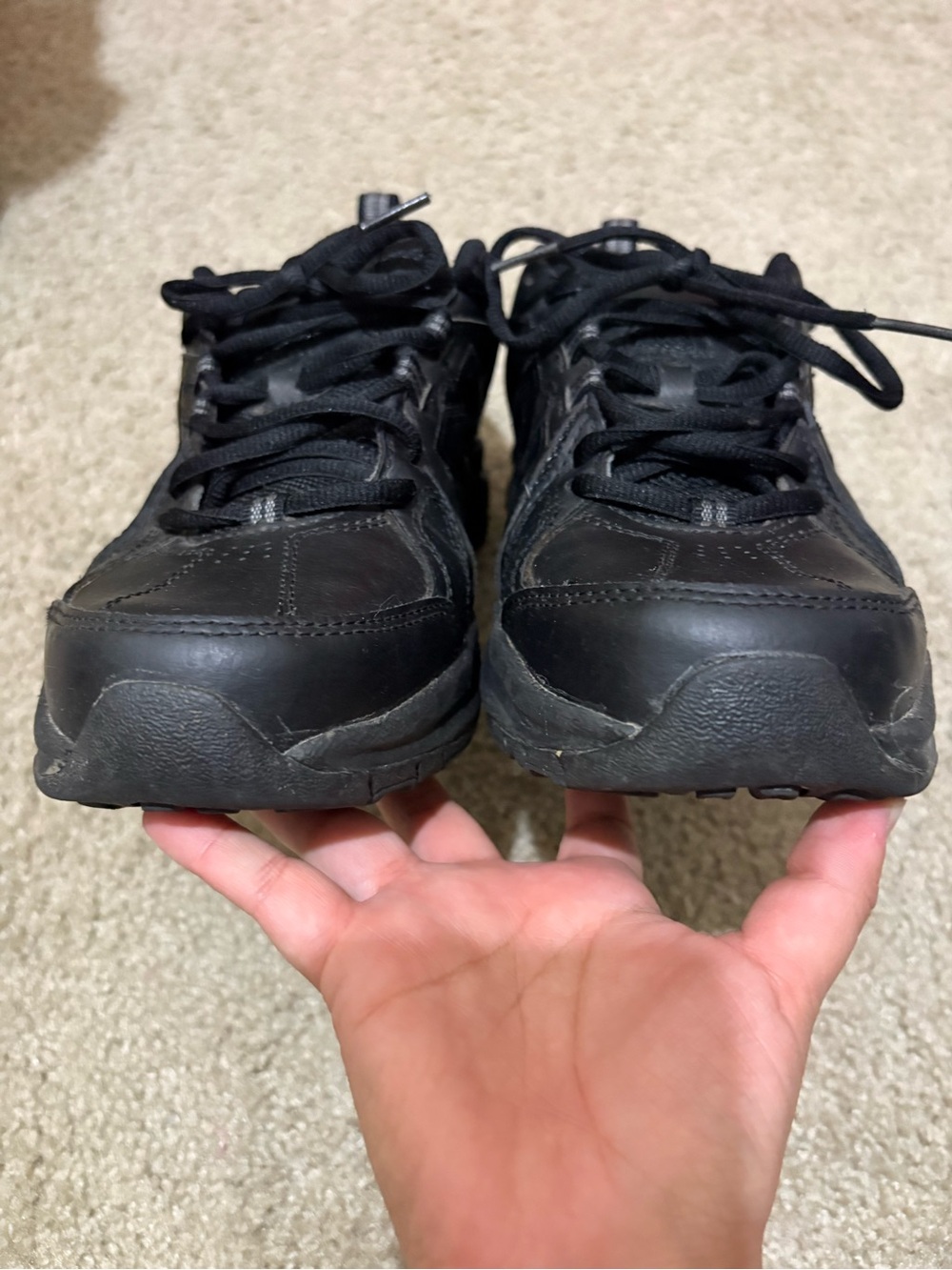 New Balance 608 Black Leather Athletic Lace-Up Sneakers - Picture 6 of 7